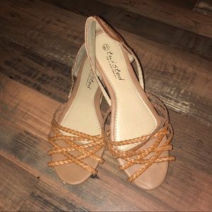 Charlotte Russe braided open sandals